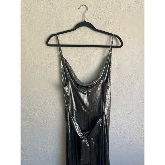 Anthropologie Endless Rose Woman Silver WaistWith Slip Midi Dress, Size … - Picture 6 of 8